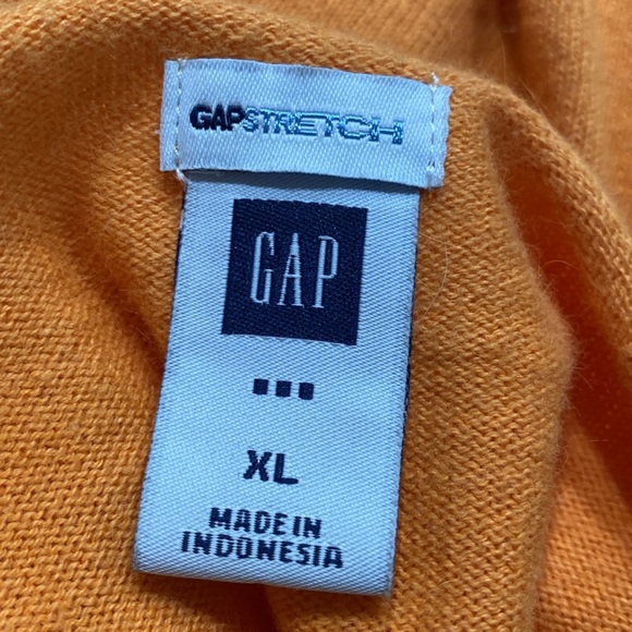 GAP Stretch Size XL Color Orange Long Sleeve Cardigan Indonesia Machine WashCold - Picture 6 of 7